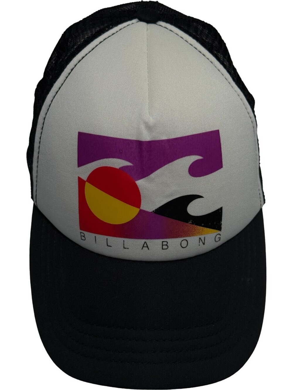 Billabong Trucker Hat Youth / Womens Snapback Cap Black & White Style # JAHWQBAC